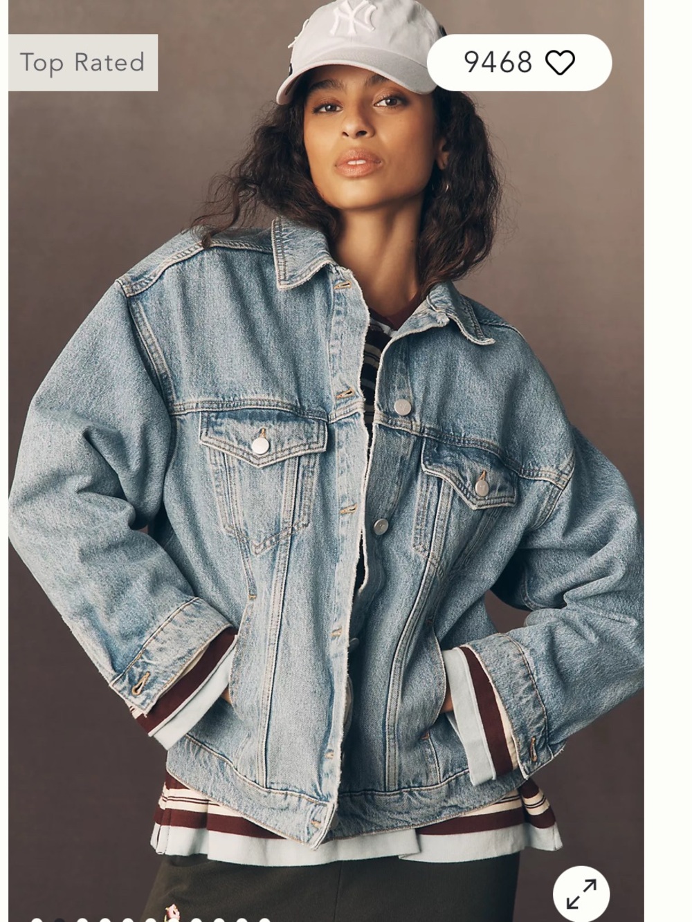 PILCRO Anthropologie The Weston Boyfriend oversized Jean jacket size medium